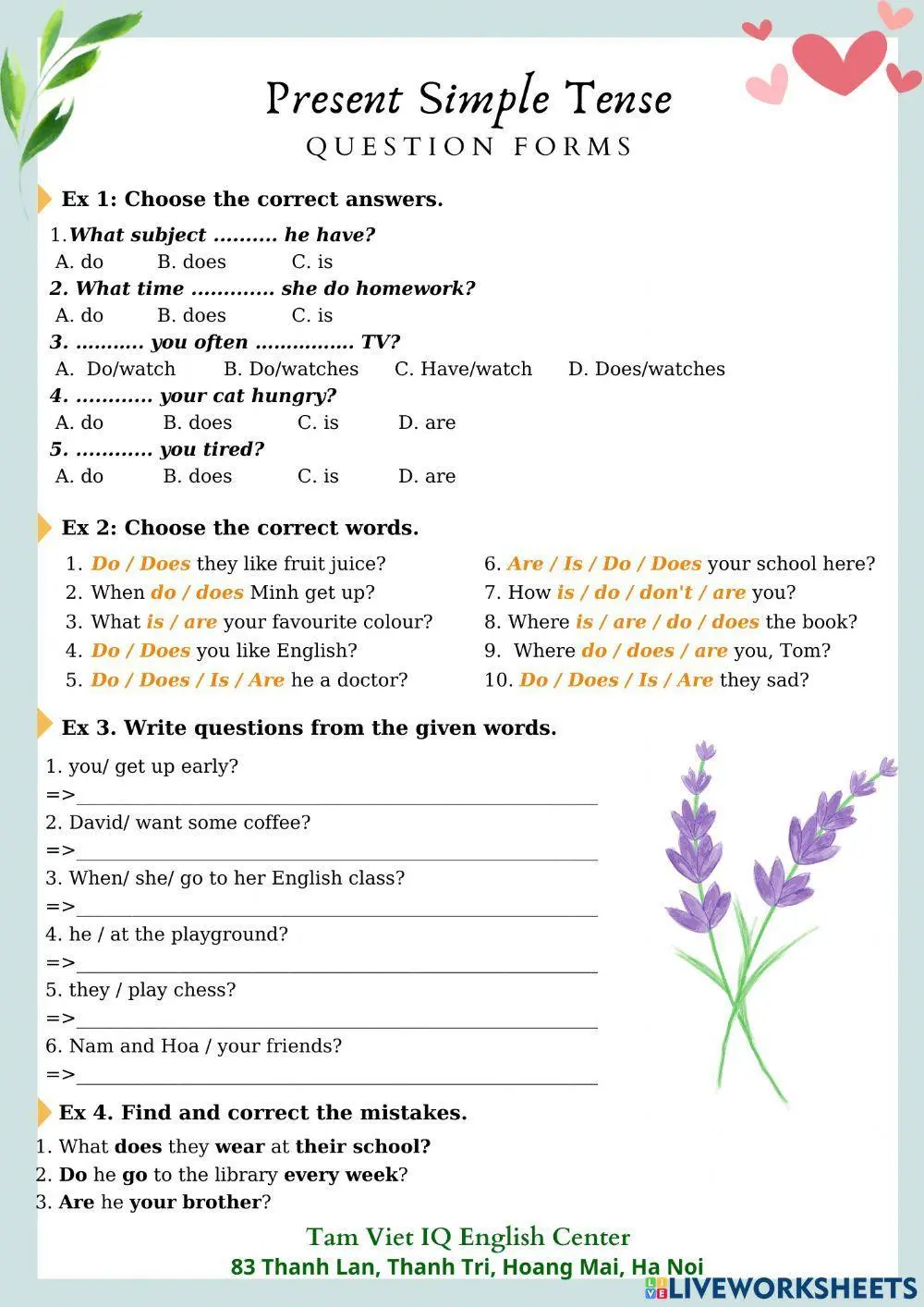 Preguntas en Present Simple para Turismo - Cómo formular preguntas con present simple present simple questions form relacionado con turismo - Cómo formular preguntas con present simple