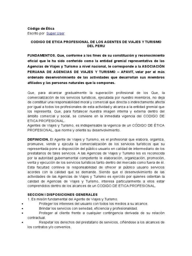 Código de una Agencia de Viajes y Turismo en Perú - Cuál es el código de agencia de viajes codigo de una agencia de viajes y turismo peru - Cuál es el código de agencia de viajes