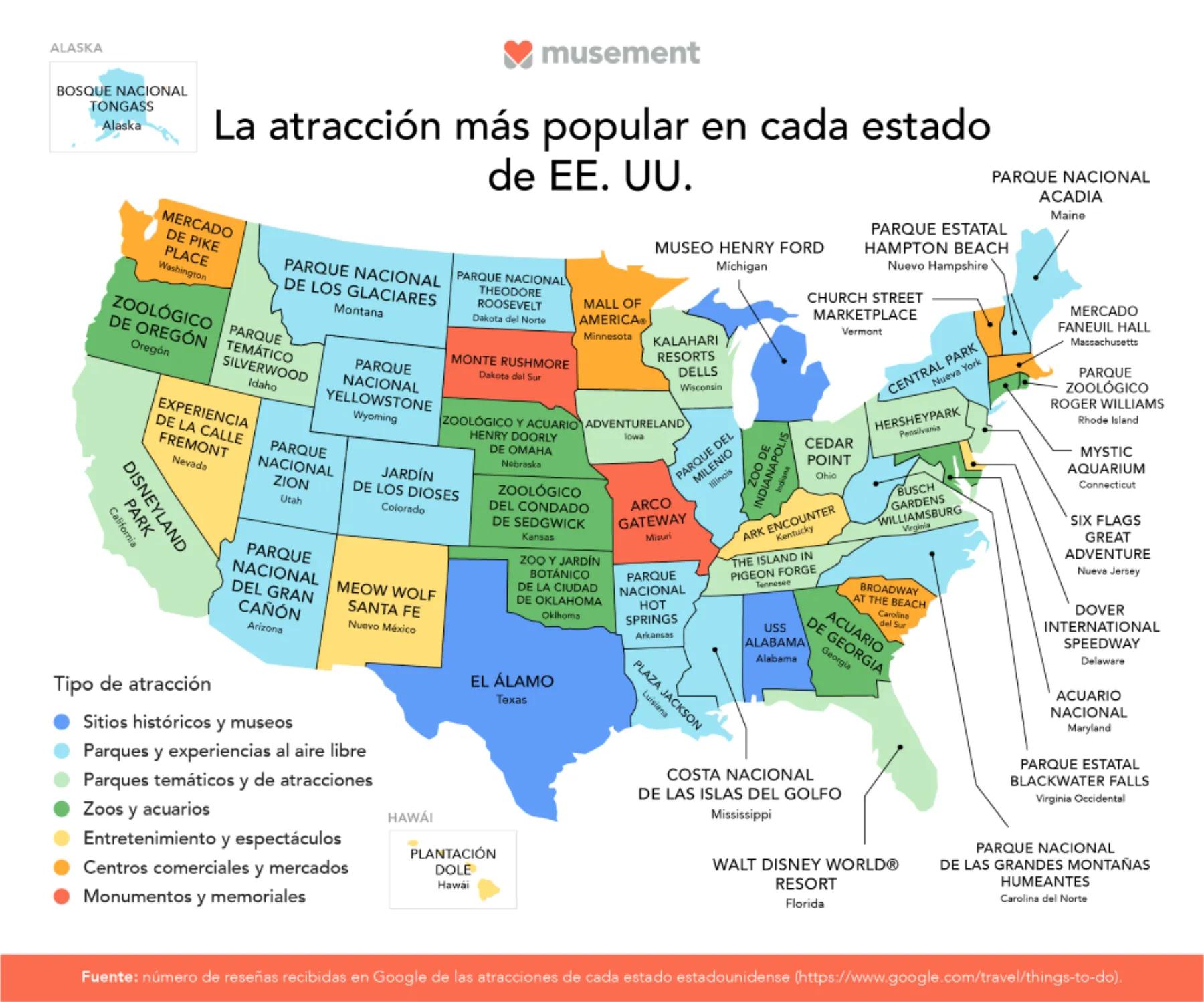 mapa turismo estados unidos - Cuál es el estado más grande de Estados Unidos