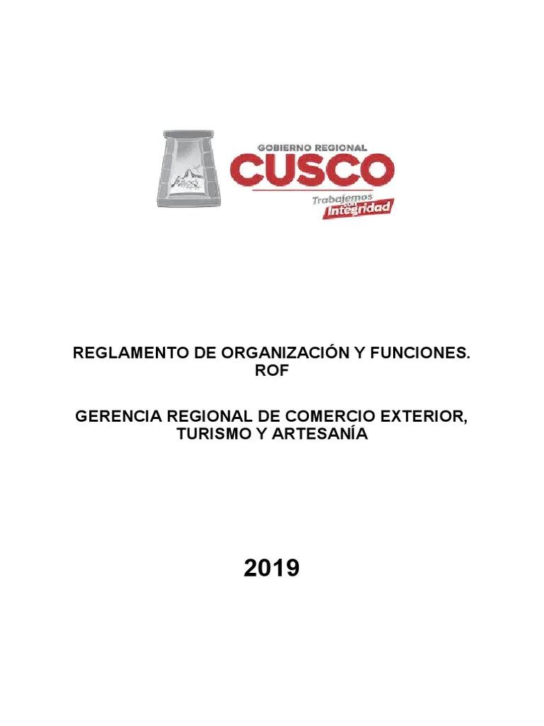 area de turismo en el rof peru - Cuáles son las funciones del RoF