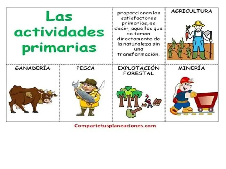 dibujos de agricultura pesca minería y turismo - Cuáles son los 4 tipos de minería