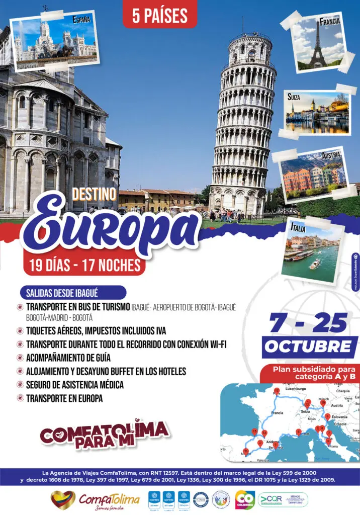 agencia de turismo europa desde colombia - Cuánto cuesta un tour por Europa desde Colombia