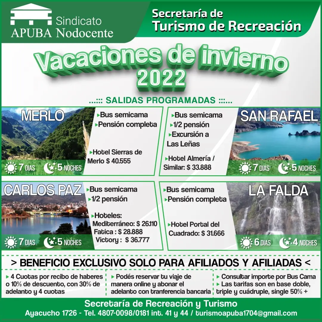 apuba turismo - Cuántos afiliados tiene APUBA