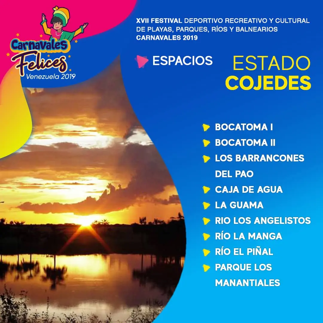 cuales son los espacios turismo del estado cojedes - Cuántos parques tiene el estado Cojedes