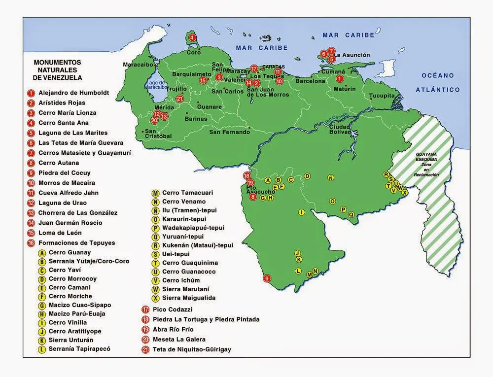 describir a venezuela en las potencialidades ubicacion minerales y turismo - Dónde se ubican los principales minerales en Venezuela