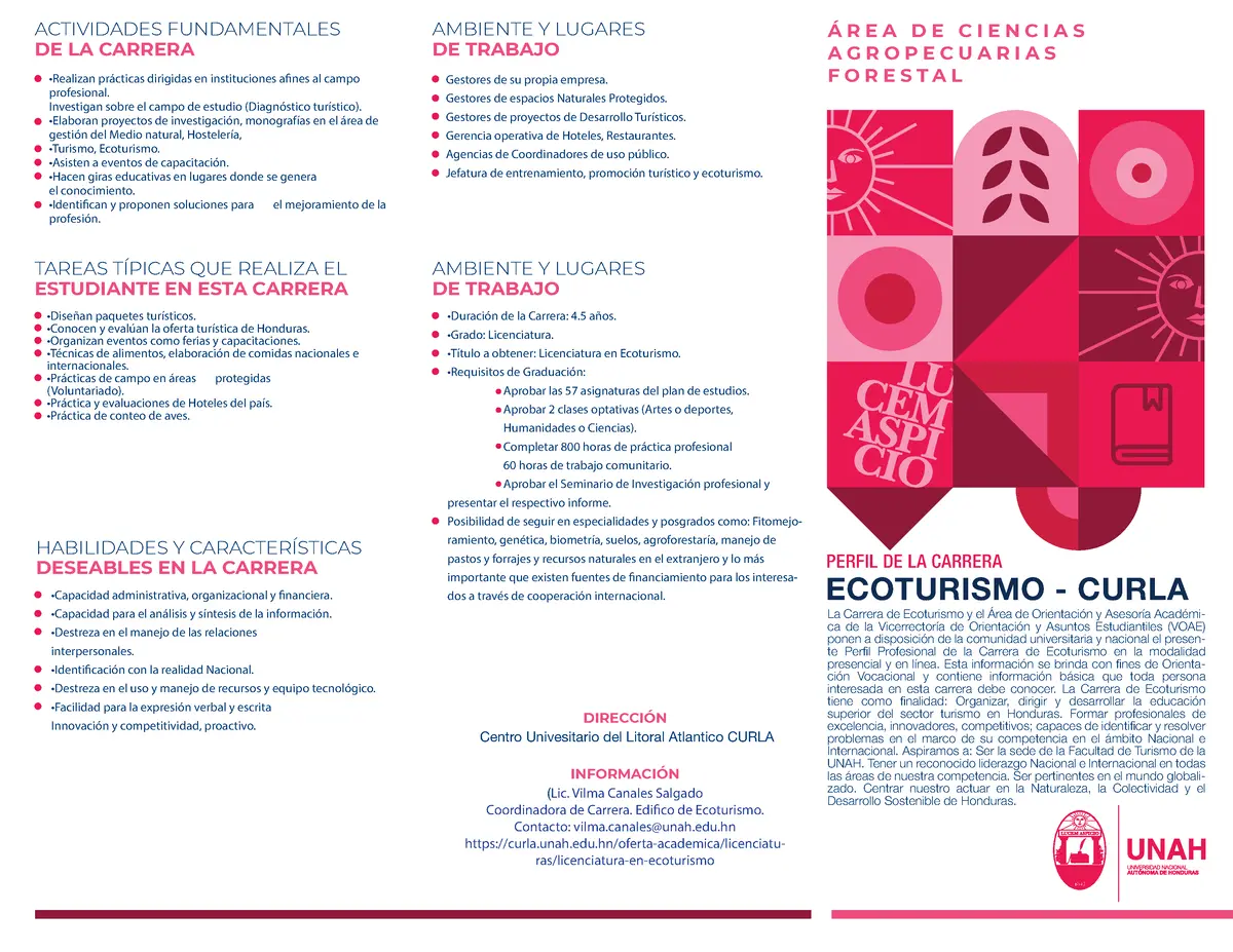 Plan de Estudios de la Licenciatura en Ecoturismo UNAH - El ecoturismo es un trabajo plan de estudios licenciatura eco turismo unah - El ecoturismo es un trabajo