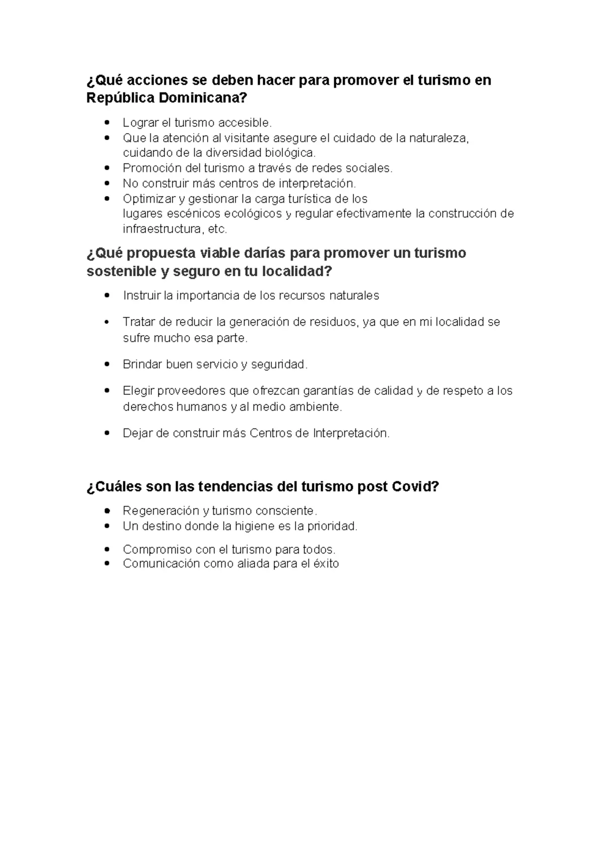 aplicacion del codigo etico del turismo en republica dominicana - Qué acciones se deben hacer para promover el turismo en República Dominicana