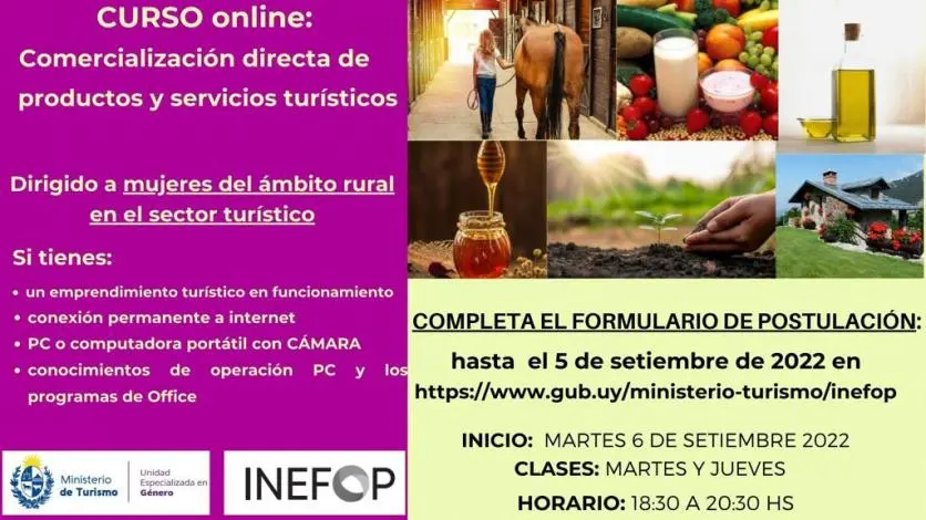 inefop turismo - Qué cursos dicta INEFOP