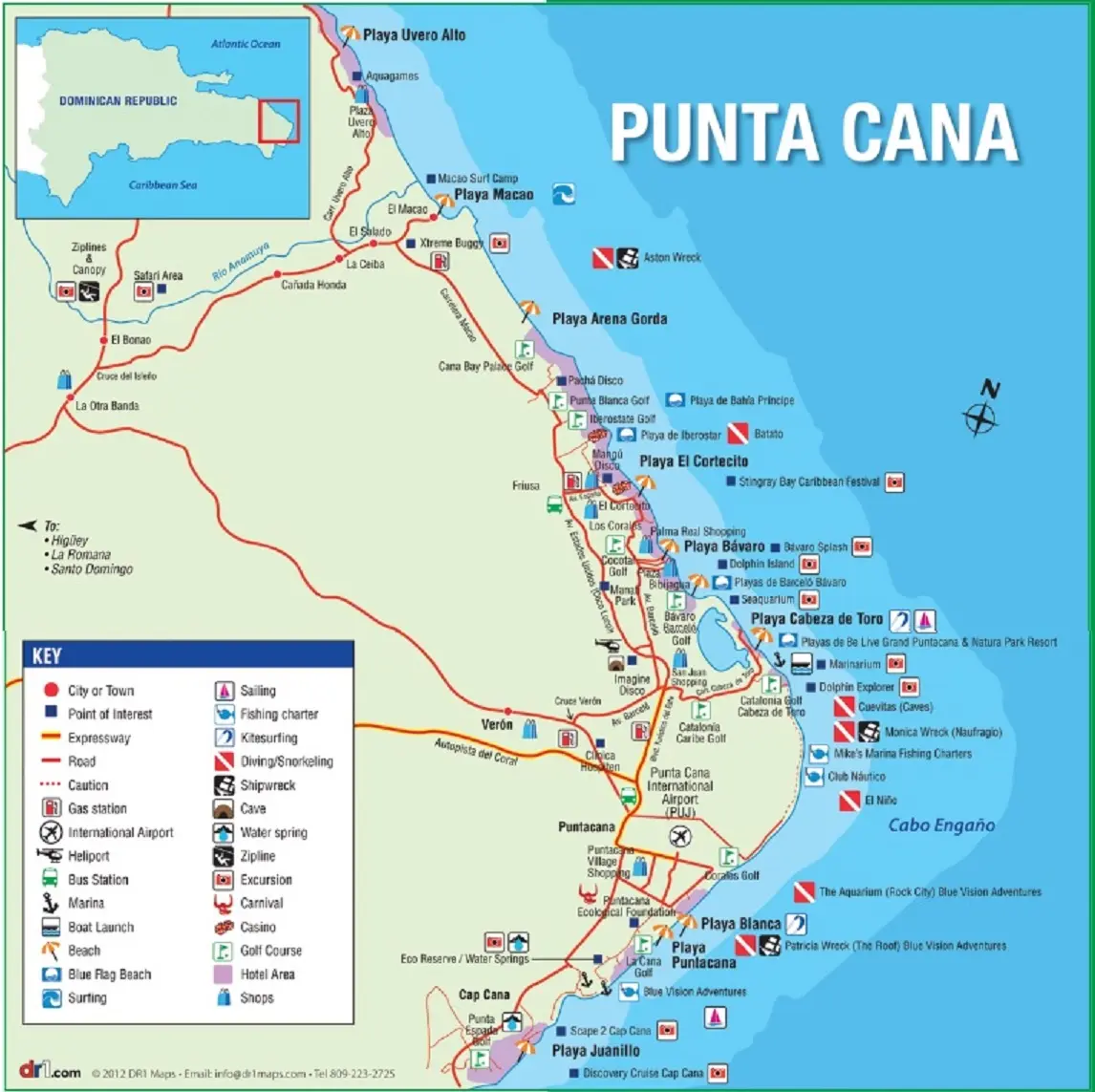 punta cana turismo mapa - Qué es mejor Cancún o Punta Cana