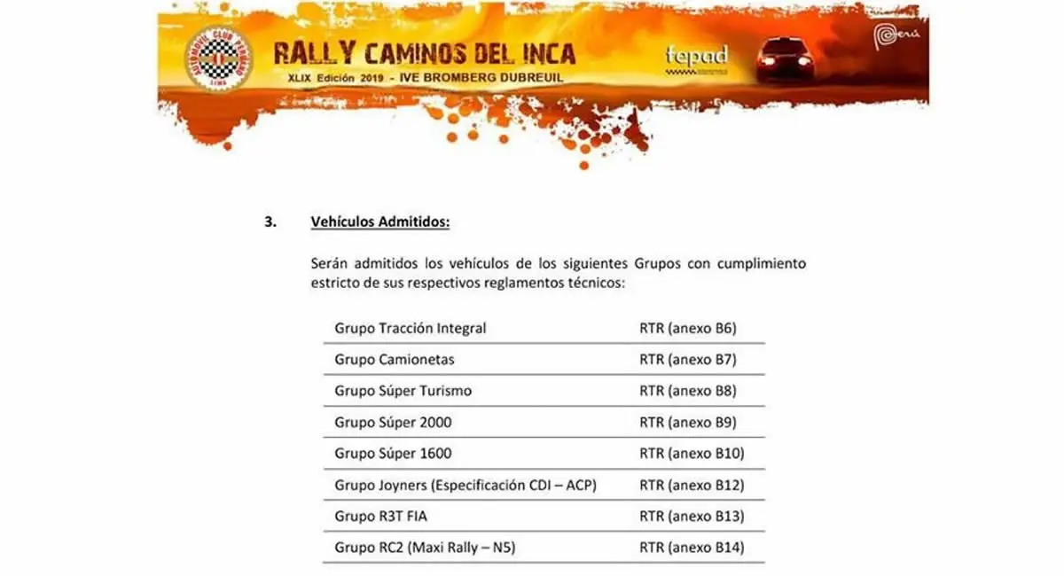 categoría turismo integral cdi - Qué es tin en rally
