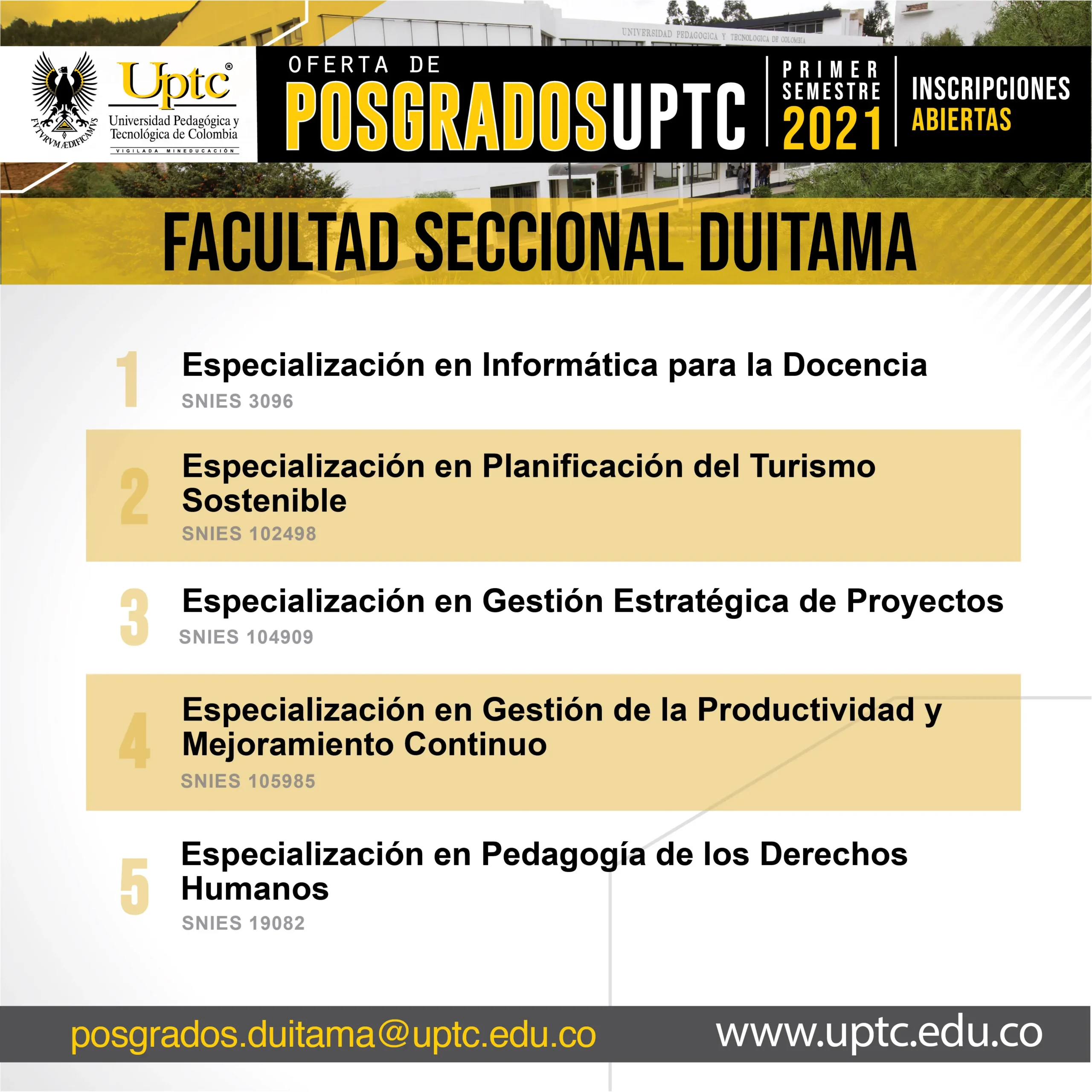 Programa de Postgrado en Turismo Sostenible UPTC Colombia - Qué especializaciones hay en la UPTC programa postgrado turismo sostenible uptc de colombia - Qué especializaciones hay en la UPTC