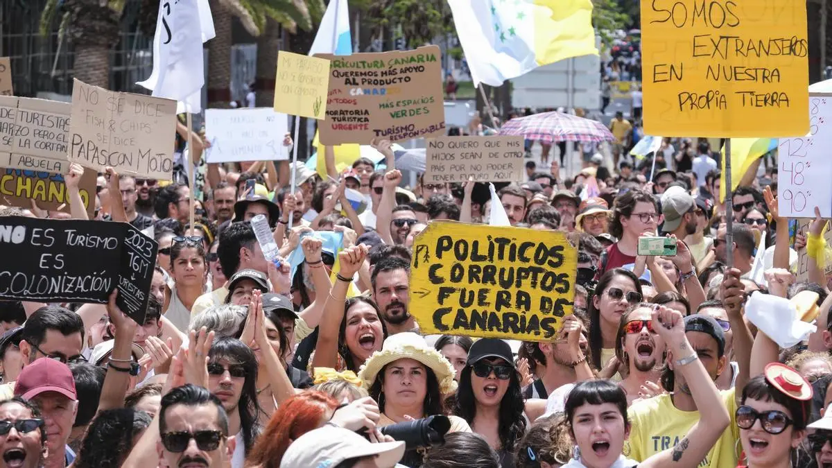 protestas canarias turismo - Qué falla pasa por Canarias