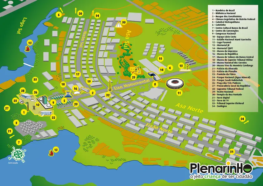 Brasilia Turismo Mapa: Una Guía Completa para Explorar la Capital Brasileña - Qué función tiene Brasilia brasilia turismo mapa - Qué función tiene Brasilia
