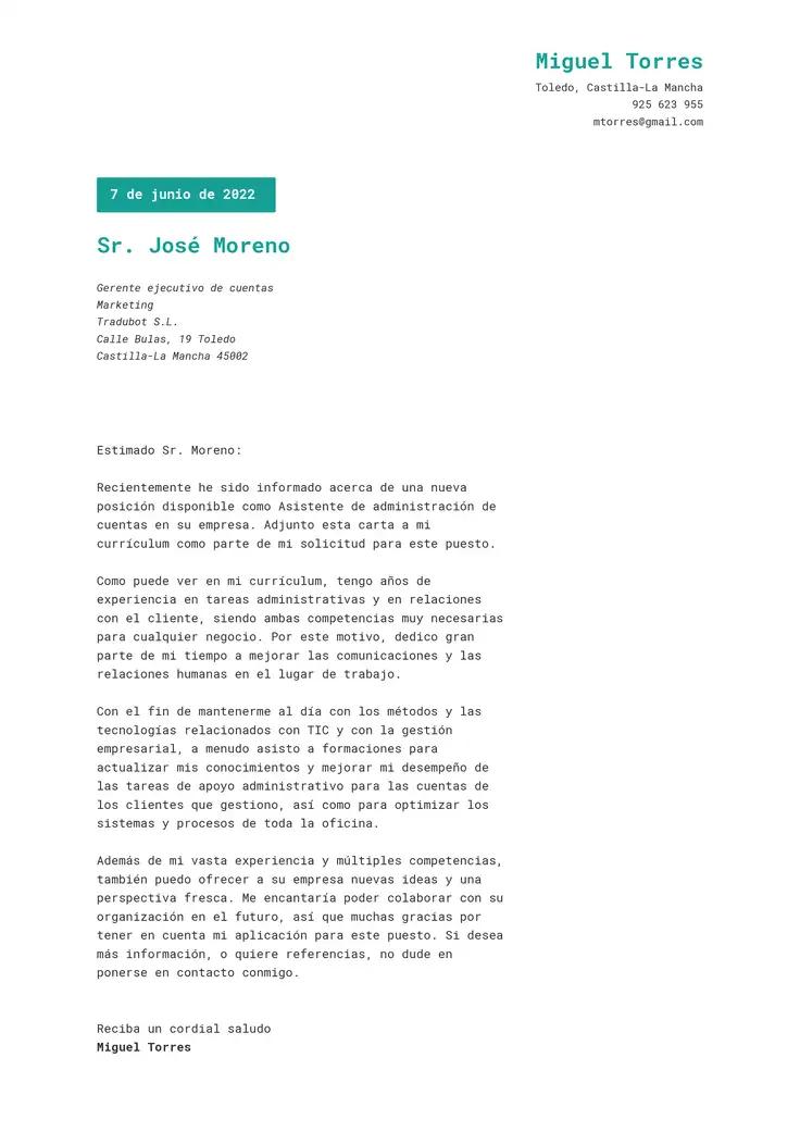 carta presentacion empresa turismo - Qué poner en la carta de presentación de un CV