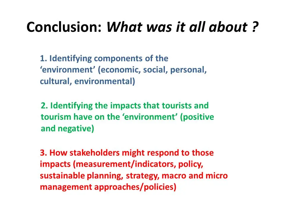 conclusions on turism - What is the conclusion of tourism motivation
